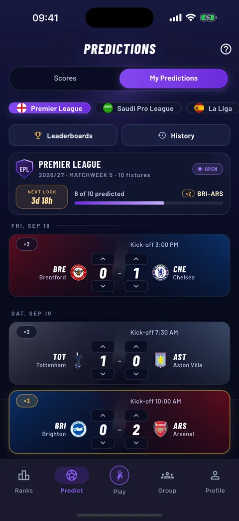 Pronosticando resultados exactos de una jornada de la Premier League en UPVOR