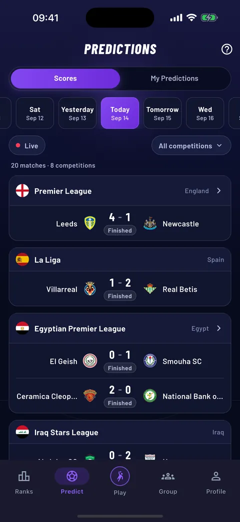 Resultados en directo de UPVOR en varias competiciones
